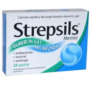 Strepsils Mentol X 24pastile x 24 PASTILE