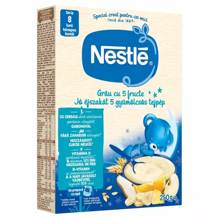 NESTLE CEREALE SOMN USOR GRAU 5 FRUCTE 250G