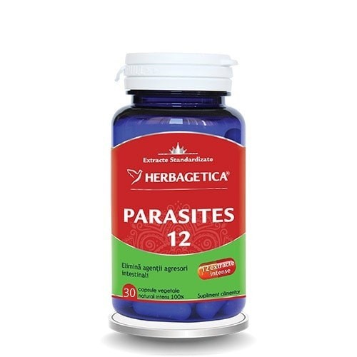 Herbagetica Parasites 12 Detox Forte, 30 capsule, Herbagetica