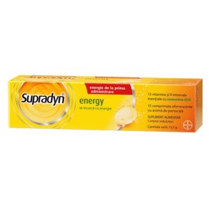 Supradyn Energy cu Coenzima Q10, efervescent, 15 comprimate, Bayer