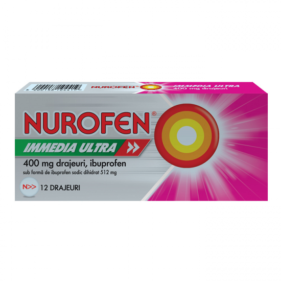 Nurofen immedia ultra 400mg,12 drajeuri, Reckitt