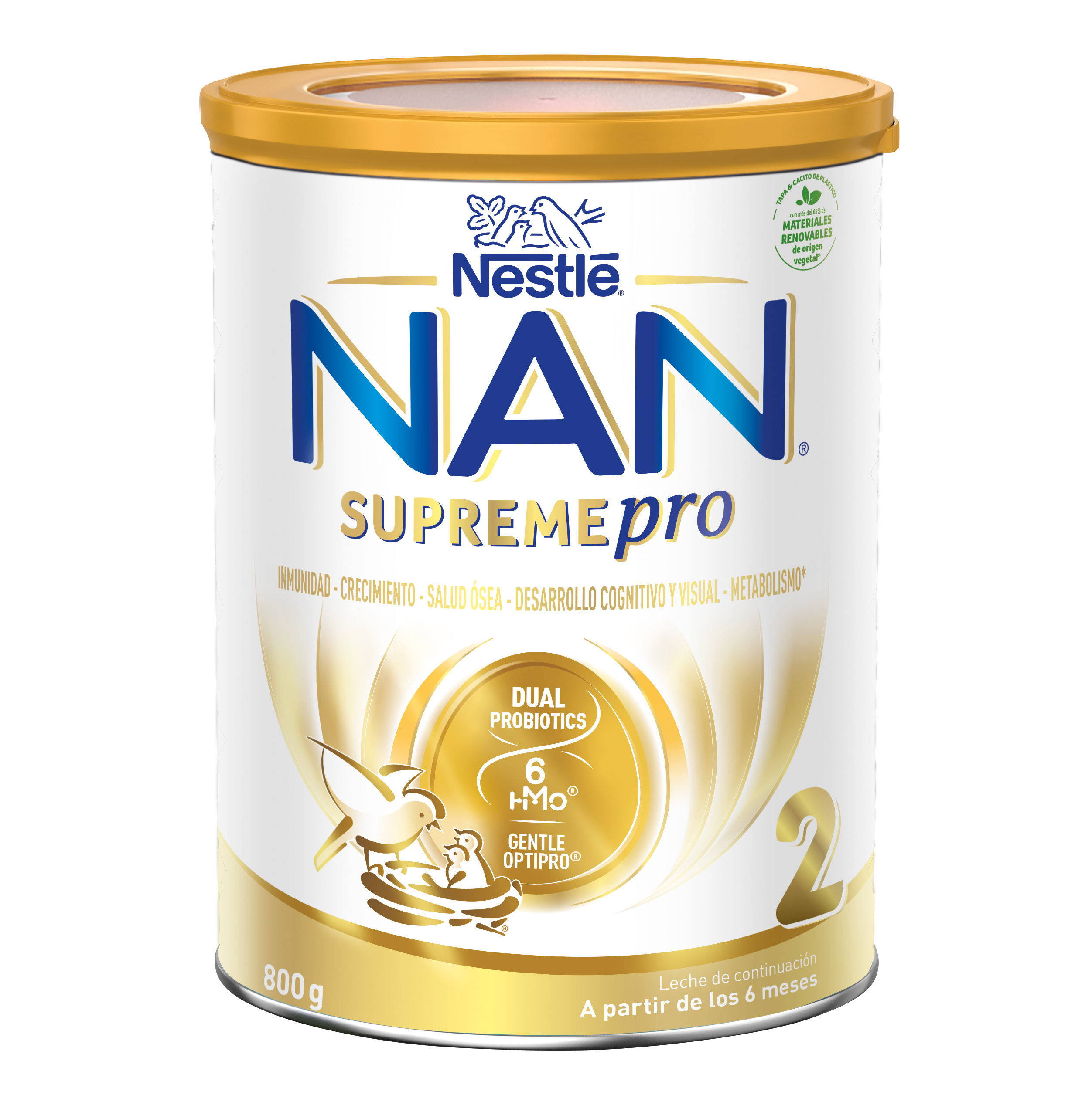 Formula de lapte praf Nan 2 SupremePro, de la 6 luni, 800g, Nestle