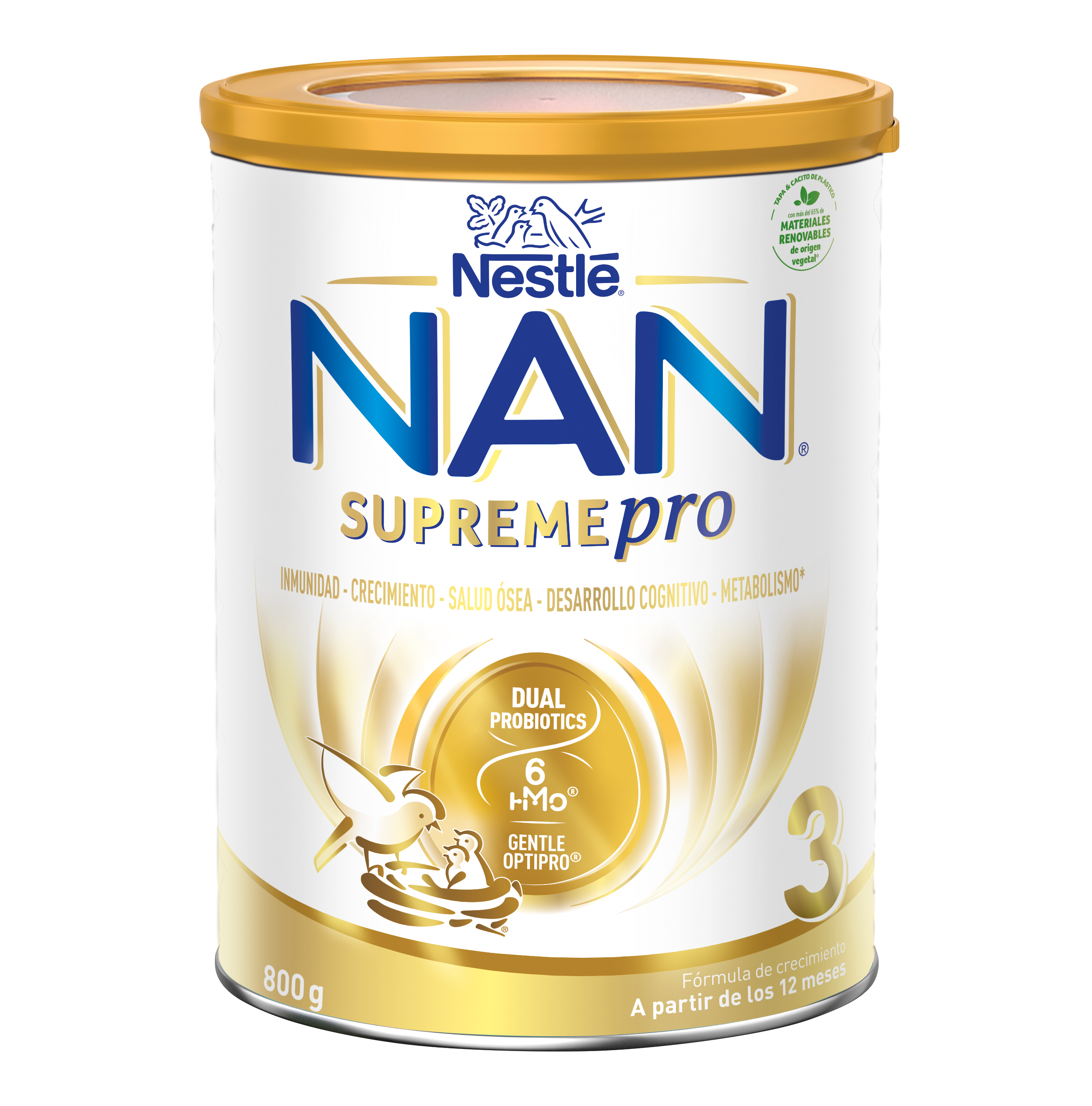 Formula de lapte praf Nan 3 SupremePro, de la 12 luni, 800g, Nestle