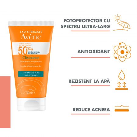 Crema cu SPF50+ Triasorb Cleanance, 50 ml, Avene