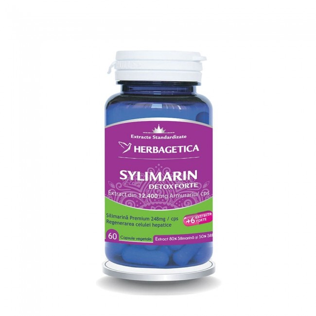 Silymarin Detox Forte, 60 capsule, Herbagetica