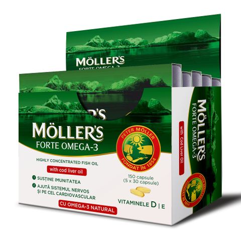 Omega 3 Forte, 150 capsule, Moller’s