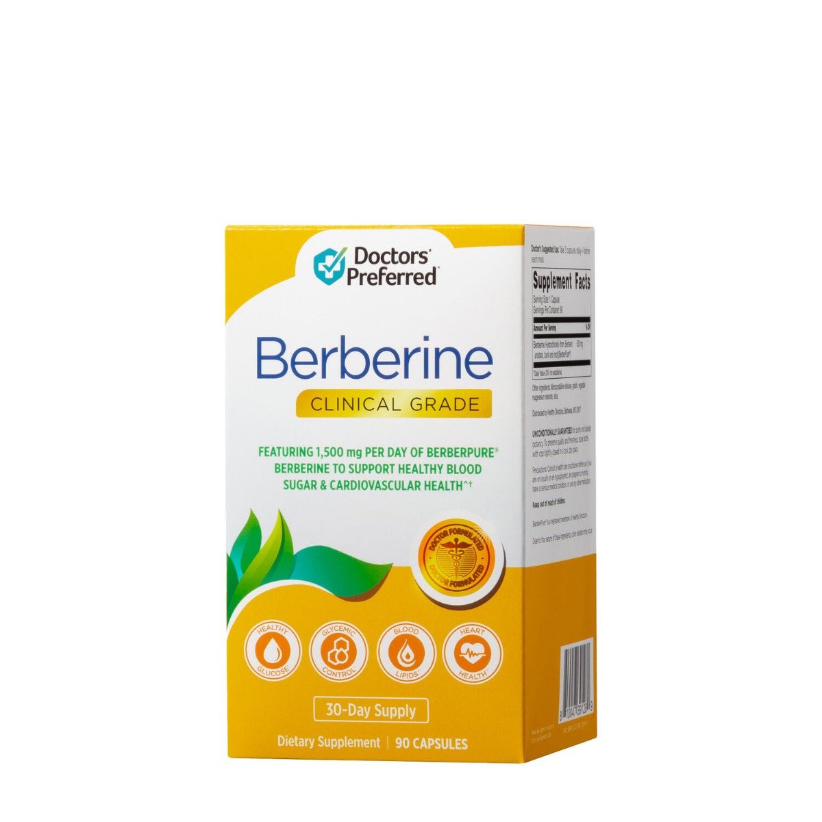 Berberine Clinical Grade, Berberina 500 mg, 90 cps, GNC