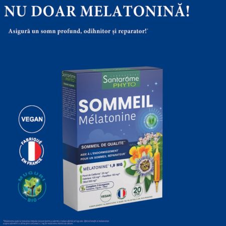 Sommeil Melatonine, 20 fiole x 10 ml, Santarome