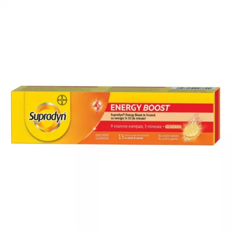 Supradyn Energy Boost, 15 comprimate efervescente, Bayer