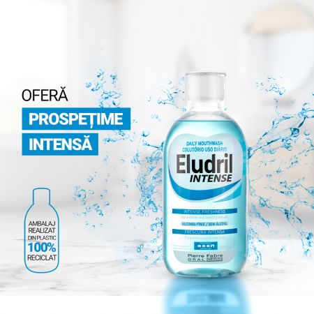 Apa de gura zilnica, 500 ml, Eludril Intense