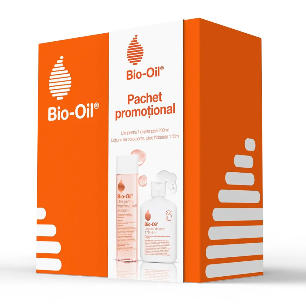 Pachet Promo Bio Oil Ulei, 200ml + Bio Oil Lotiune de Corp, 175ml, Bio Oil